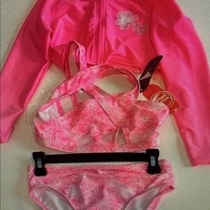 Floral Pink Kids Swimwear